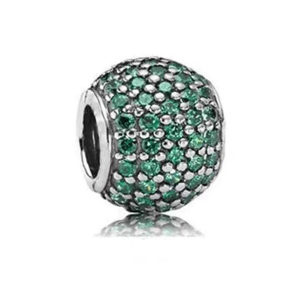 Retired green pave pandora charm